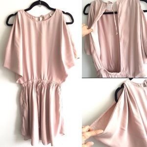 Aritzia Wilfred⎜OPEN BACK, COLD-SHOULDER SILK DRESS⎜CAMILLE